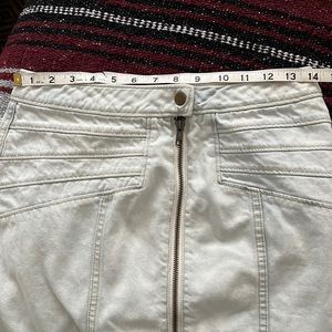 Pilcro skirt - stonewash jean skirt zipper Anthropologie 8